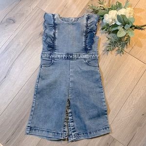 Janie and Jack ruffle overall wide leg